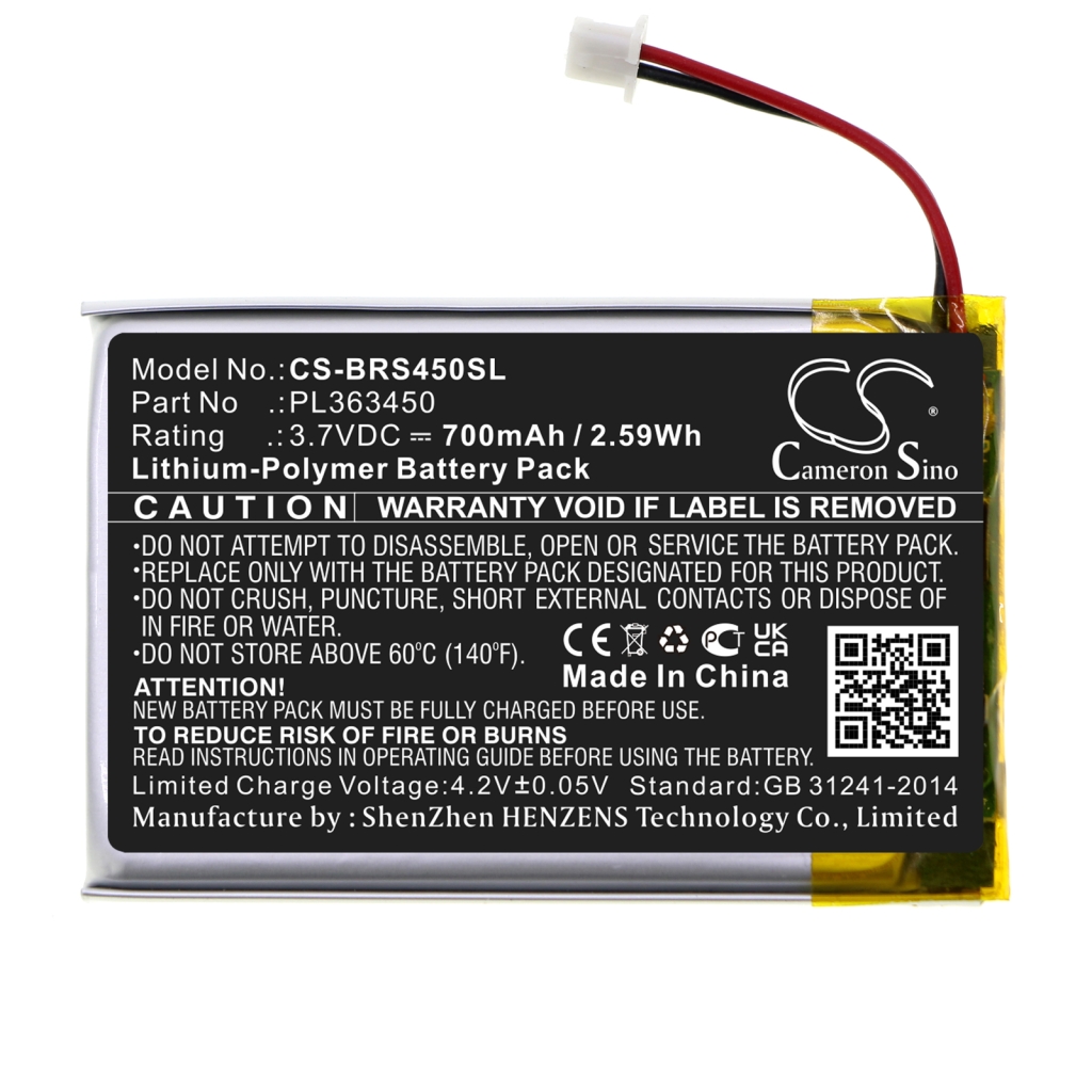 Batterijen Batterij voor draadloze headset CS-BRS450SL