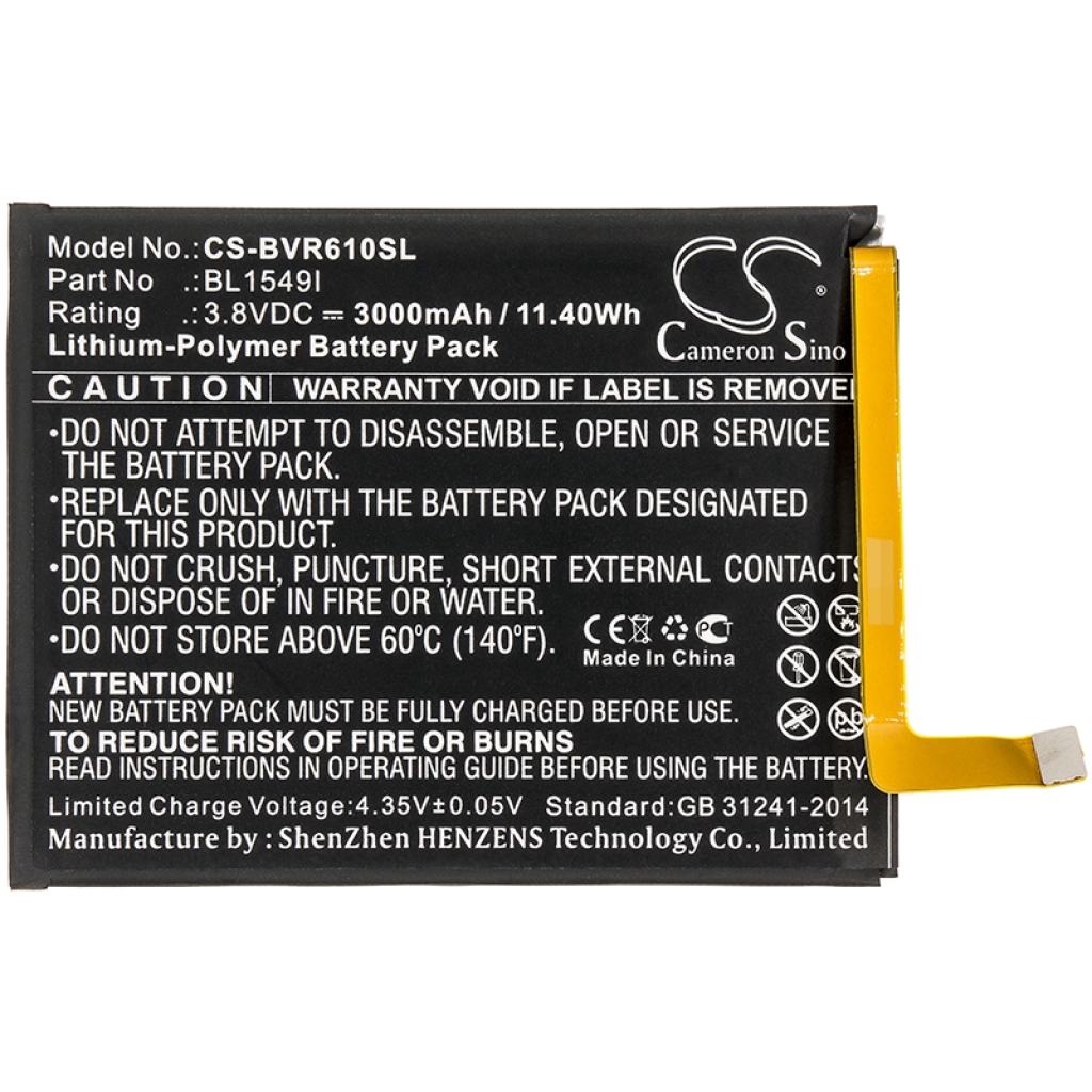 Batterij voor mobiele telefoon Blackview CS-BVR610SL