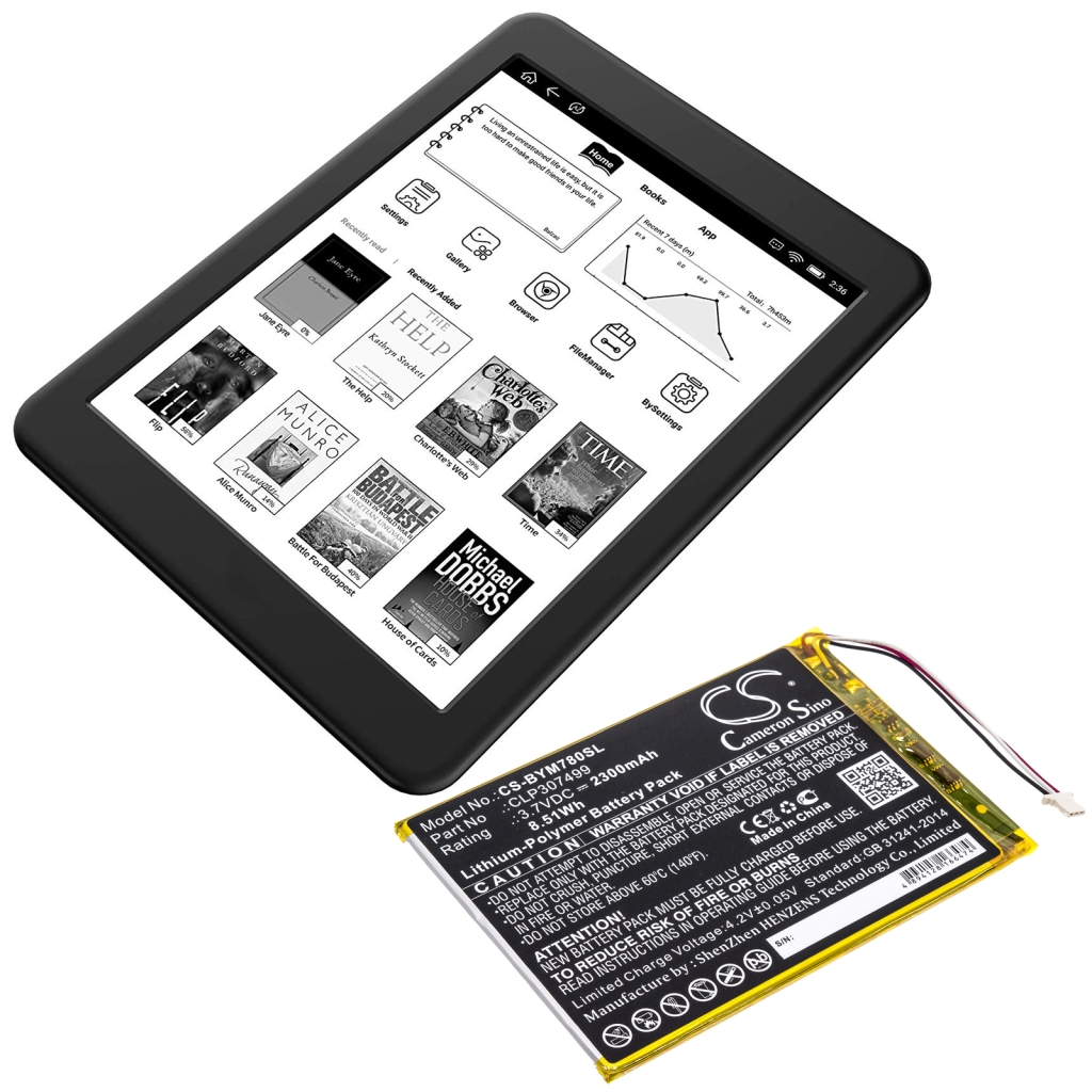 Ebook, eReader Batterij Boyue CS-BYM780SL