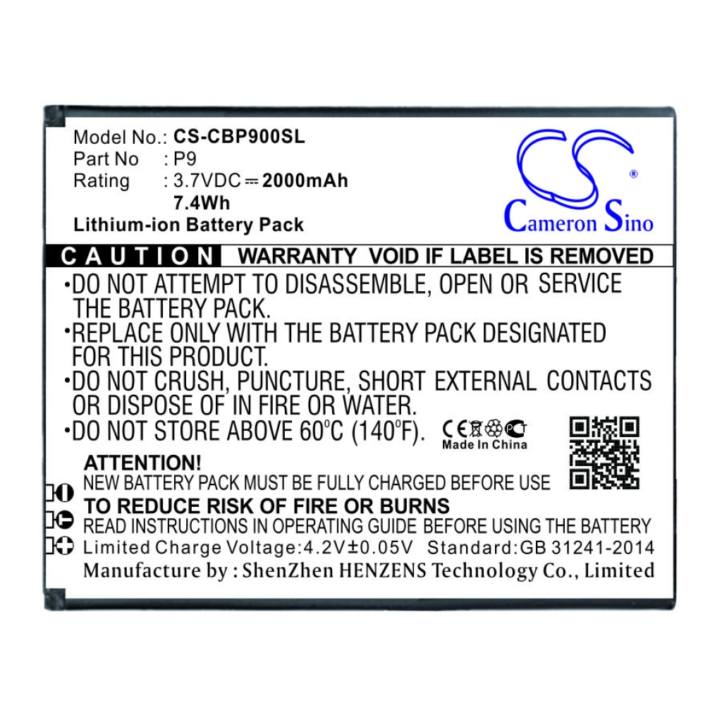 Batterij voor mobiele telefoon Cubot CS-CBP900SL