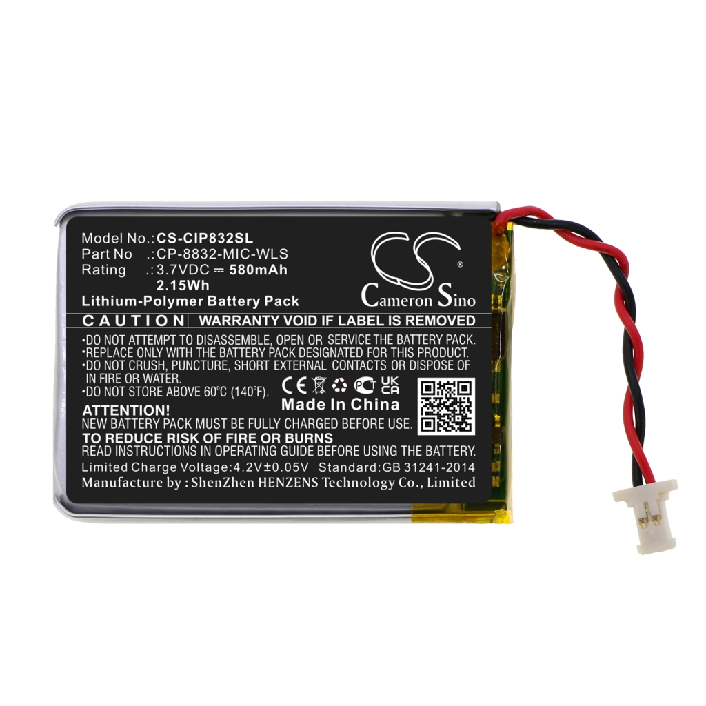 Batterijen Vervangt CP-8832-MIC-WLS