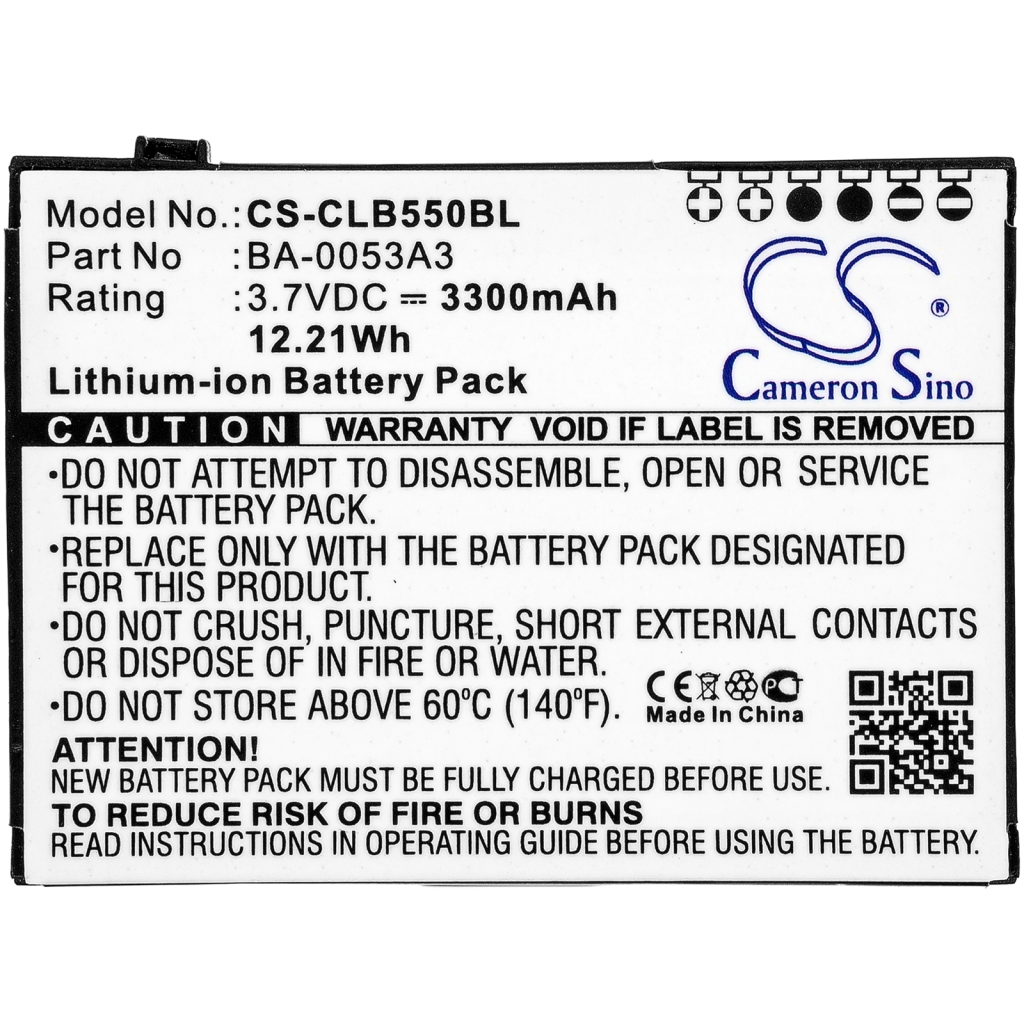 Batterij barcode, scanner Cipherlab CS-CLB550BL