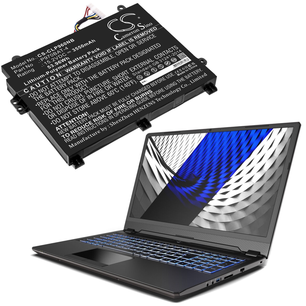Notebook batterij Sager NP8961(P960ED) (CS-CLP960NB)
