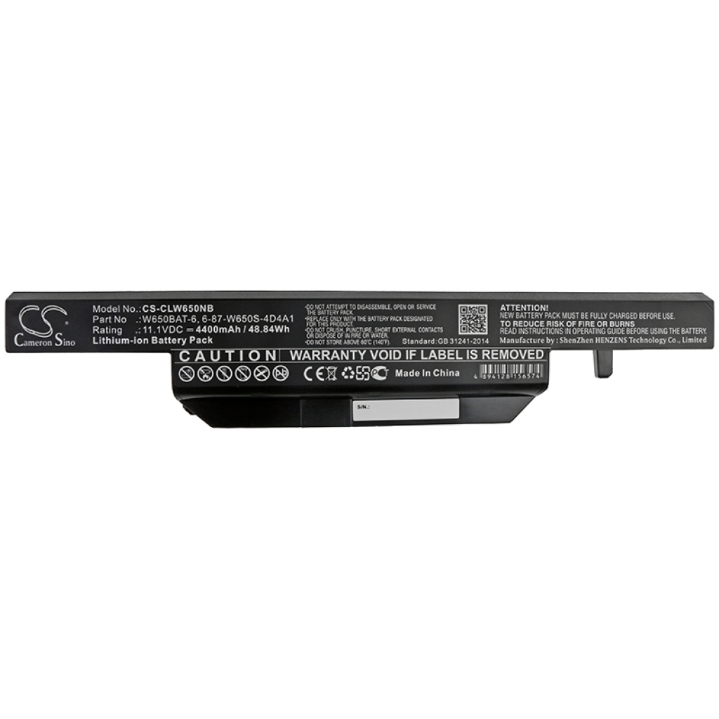 Notebook batterij Sager NP5673 (CS-CLW650NB)