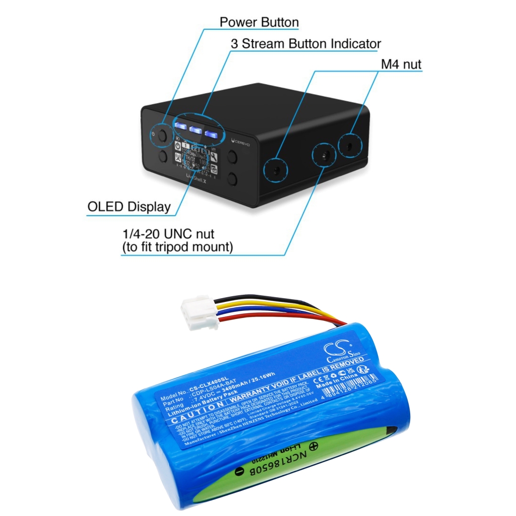 Batteries Audio device batteries CS-CLX400SL