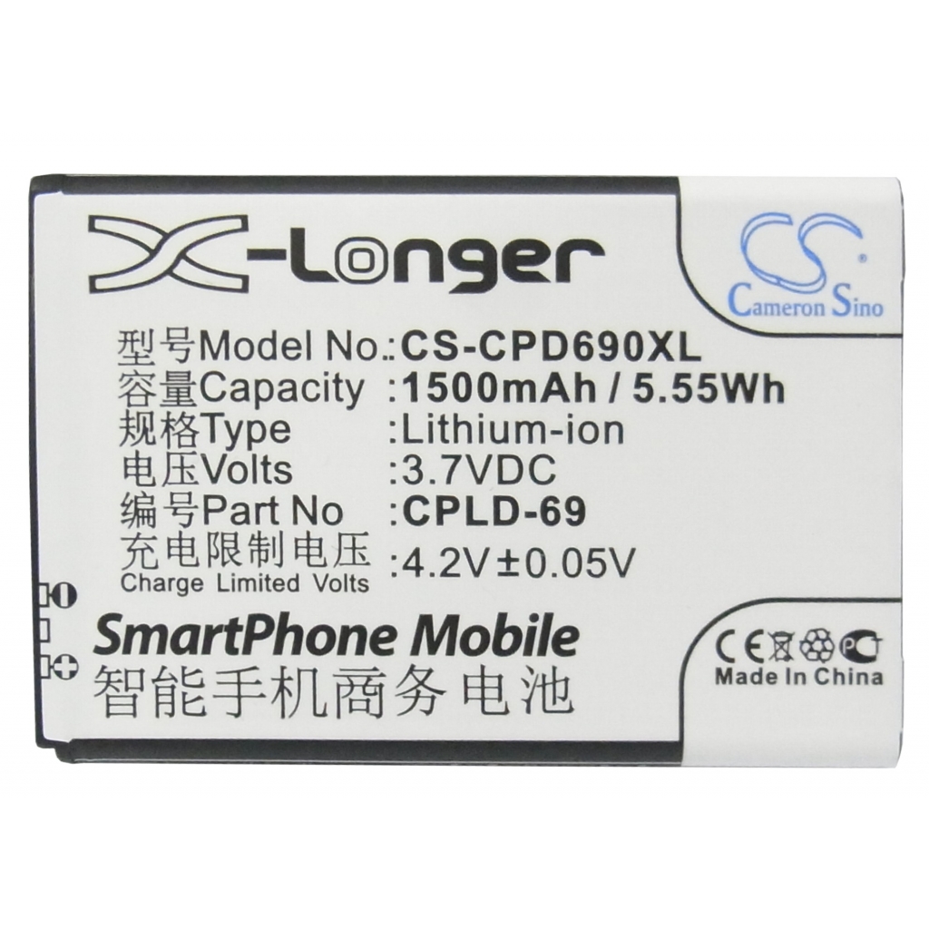 Batterij voor mobiele telefoon USCellular CS-CPD690XL