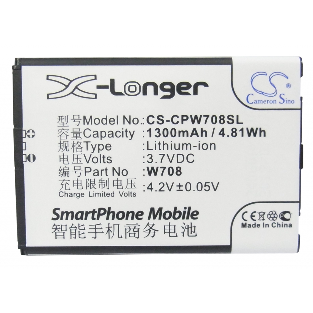 Batterij voor mobiele telefoon Coolpad CS-CPW708SL