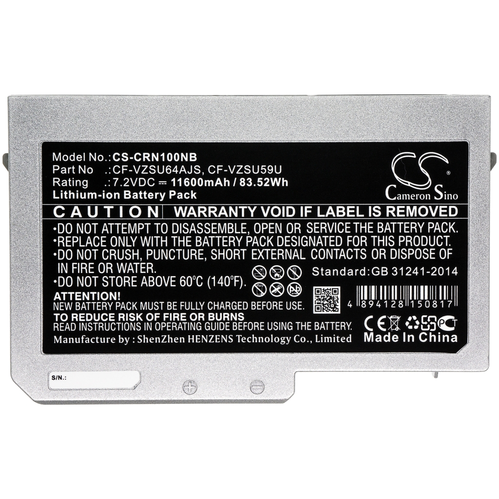 Batterijen Vervangt CF-VZSU61AJS