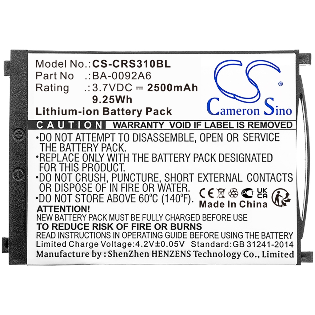 Batterijen Batterij barcode, scanner CS-CRS310BL