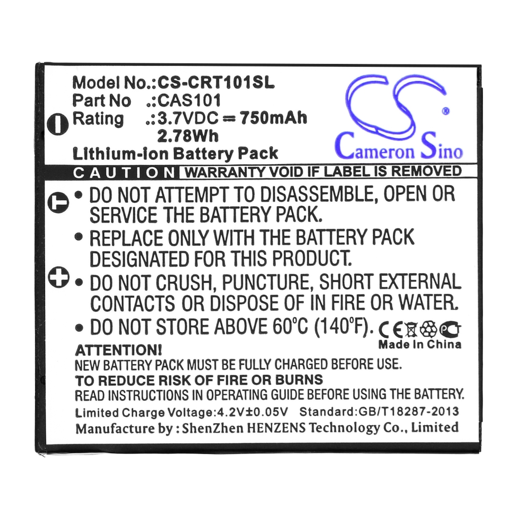 Batterij voor MP3, MP4, PMP Creative CS-CRT101SL