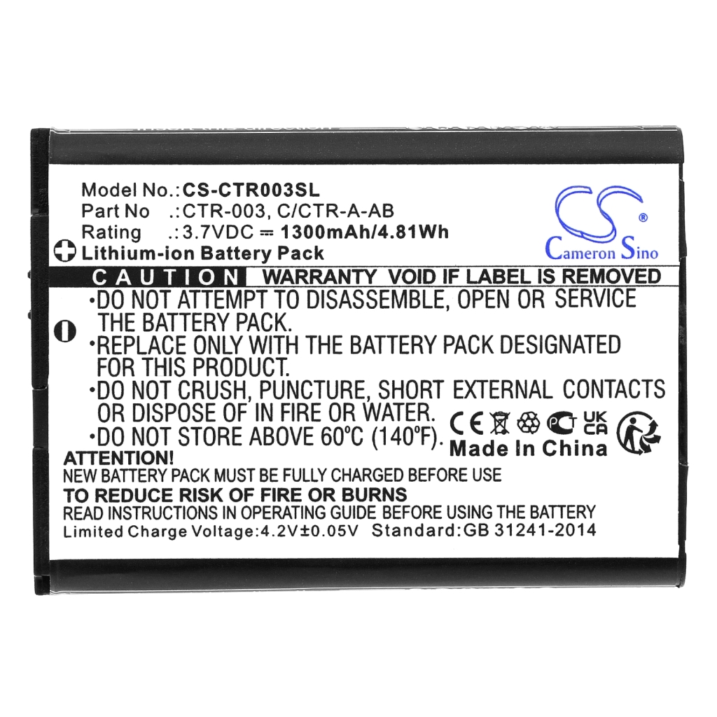 Batterij voor game, PSP, NDS Nintendo CS-CTR003SL