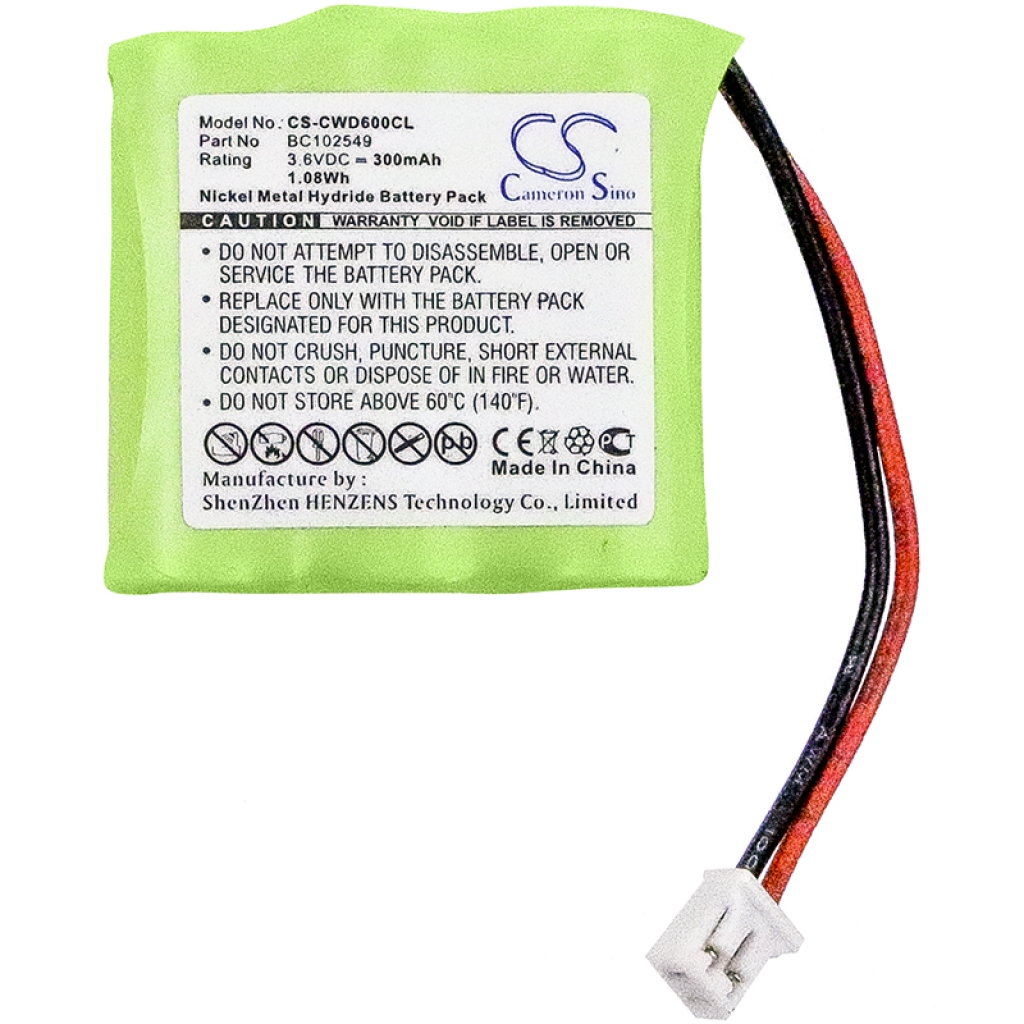 Draadloze telefoon batterij Cable & wireless CS-CWD600CL