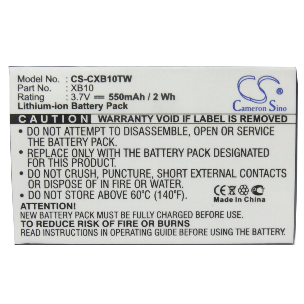 Batterij voor tweerichtingsradio Xact Communication Wristlinx x33xif-2 (CS-CXB10TW)