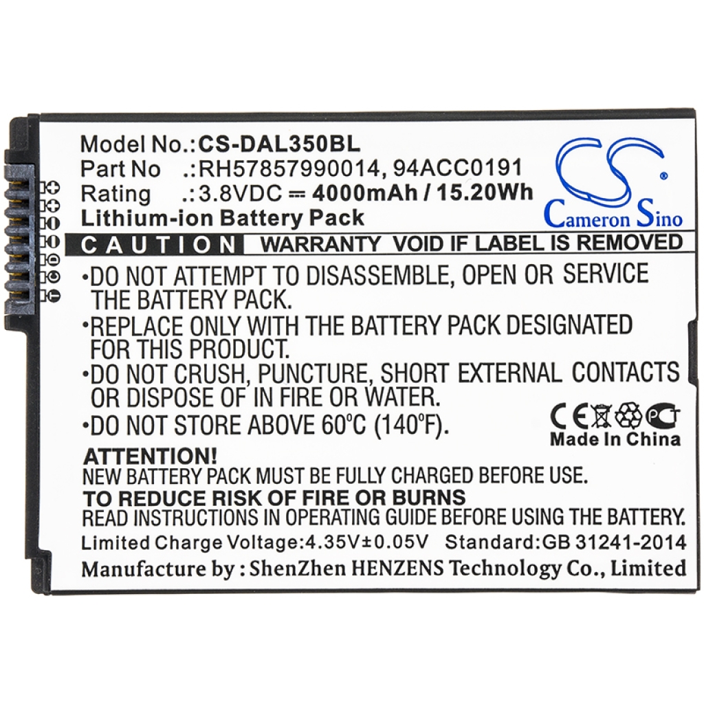 Batterij barcode, scanner Datalogic Memor 10 (CS-DAL350BL)