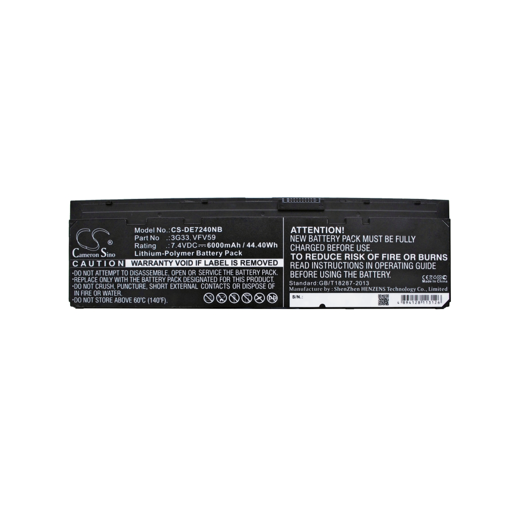 Notebook batterij DELL CS-DE7240NB