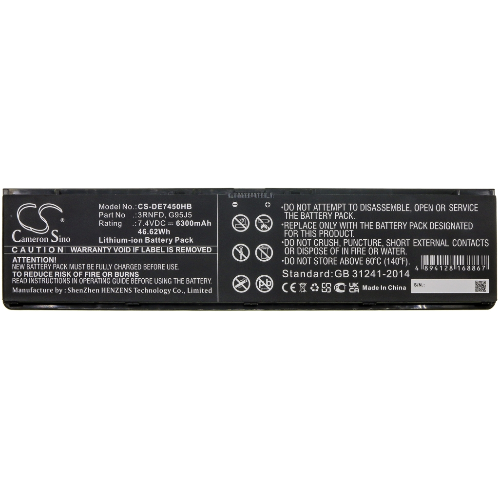 Notebook batterij DELL CS-DE7450HB