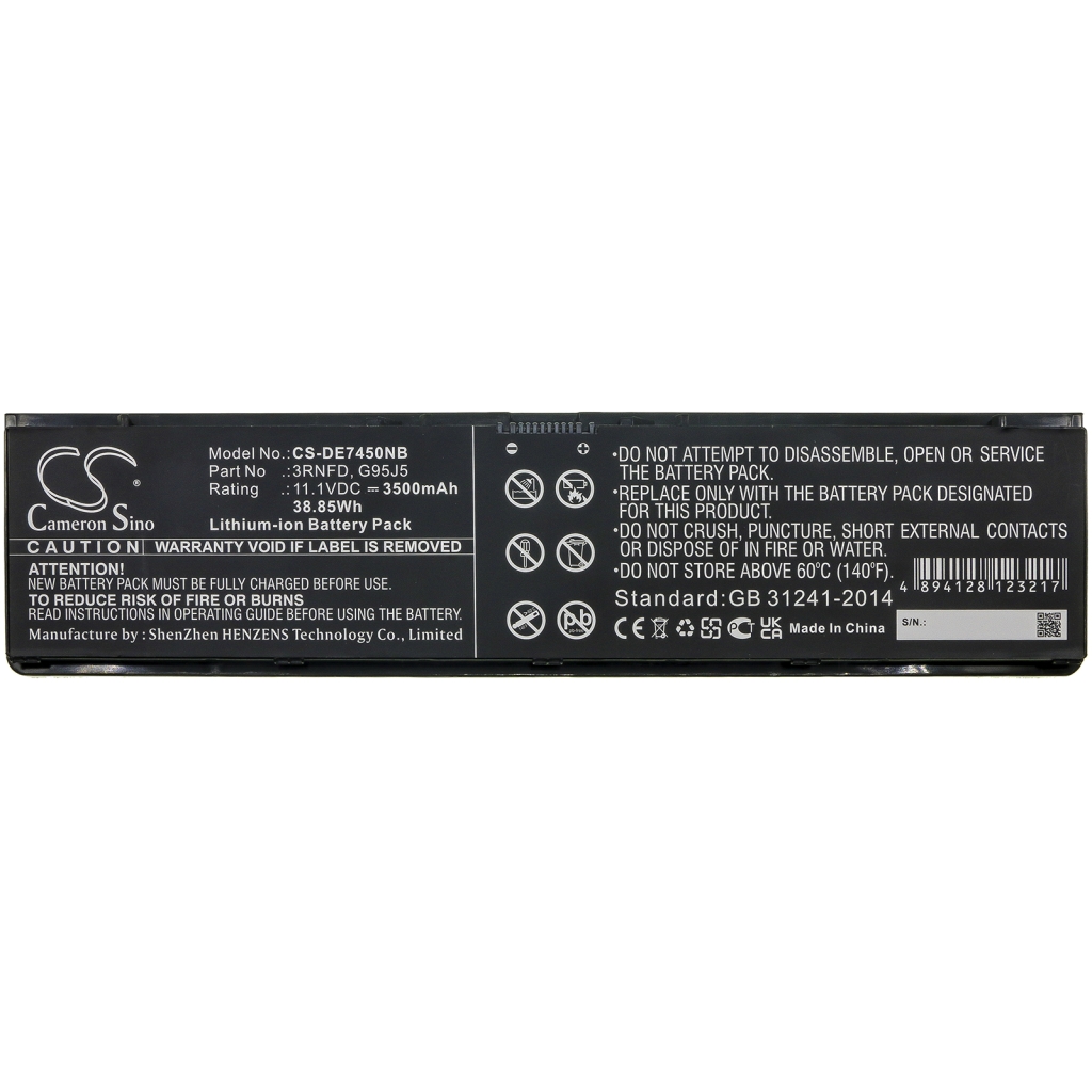 Notebook batterij DELL CS-DE7450NB