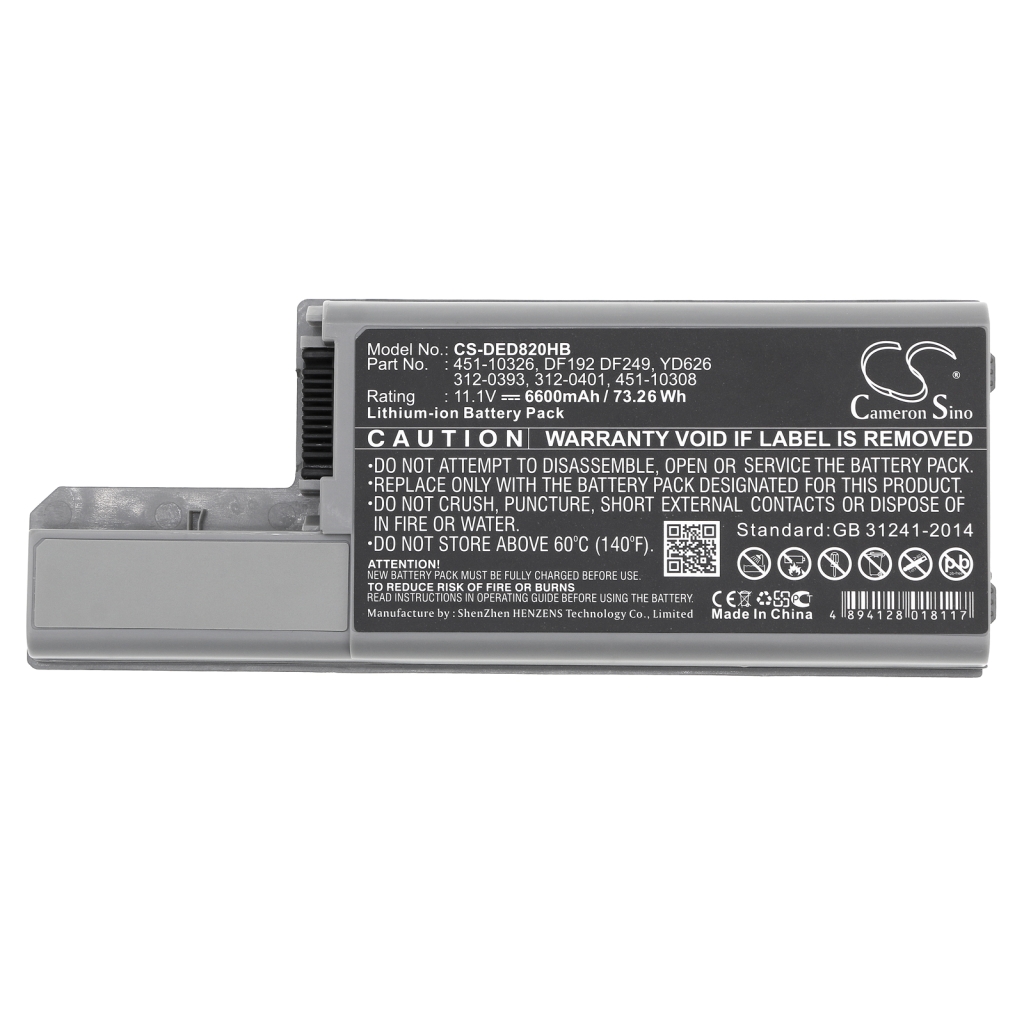 Notebook batterij DELL CS-DED820HB