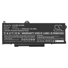 Compatibele batterijvervanging voor DELL 00P3TJ,05RGW,0R05P0,9JRV0,GRT01...