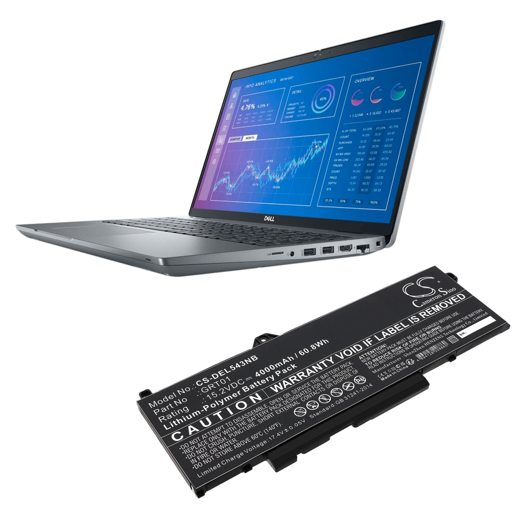 Notebook batterij DELL CS-DEL543NB