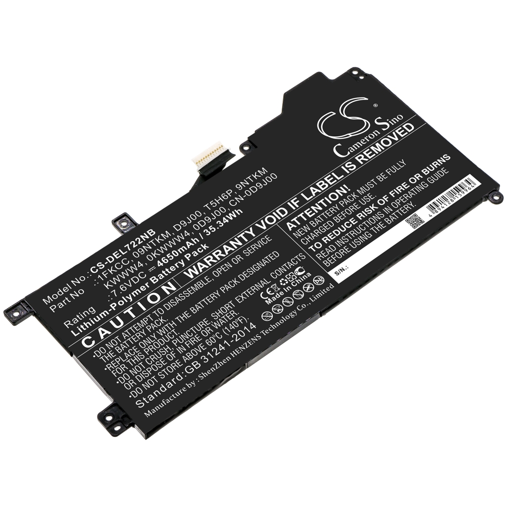 Notebook batterij DELL CS-DEL722NB