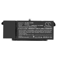 Compatibele batterijvervanging voor DELL 1PP63,4M1JN,727CG,9JM71,HDGJ8...