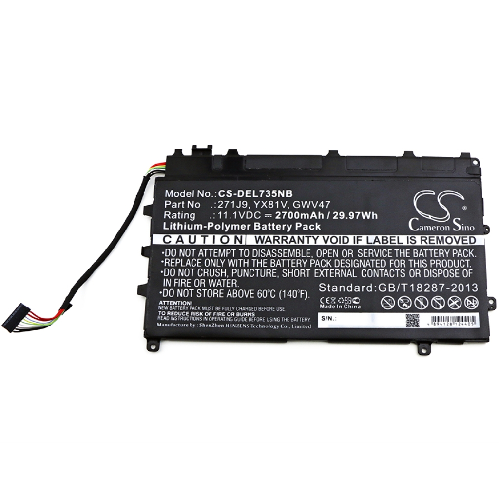 Notebook batterij DELL CS-DEL735NB