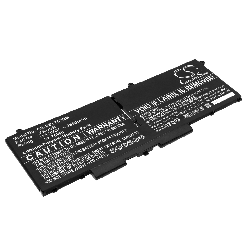 Notebook batterij DELL CS-DEL753NB