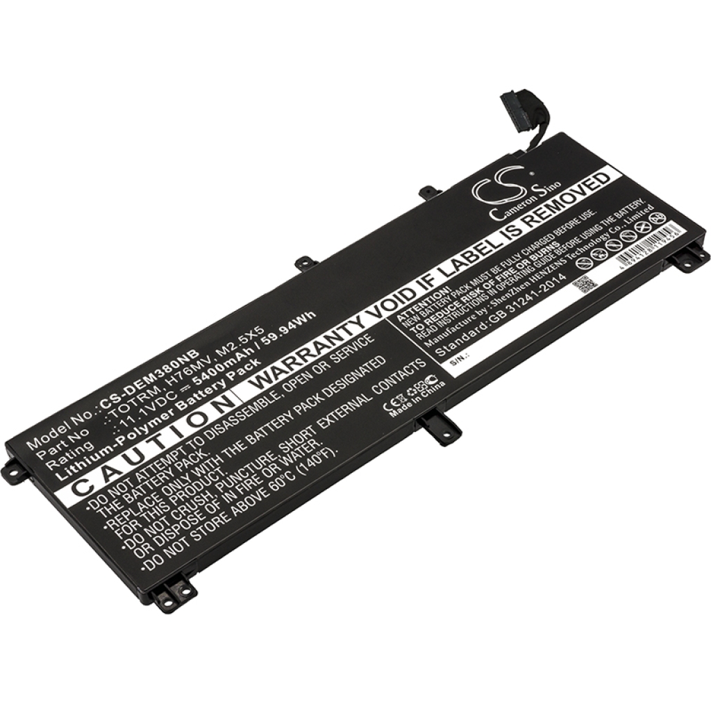 Notebook batterij DELL CS-DEM380NB