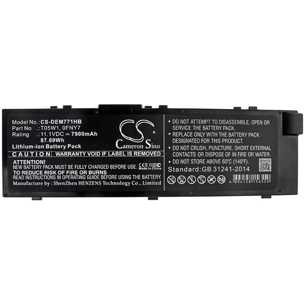 Notebook batterij DELL Precision 17 7710