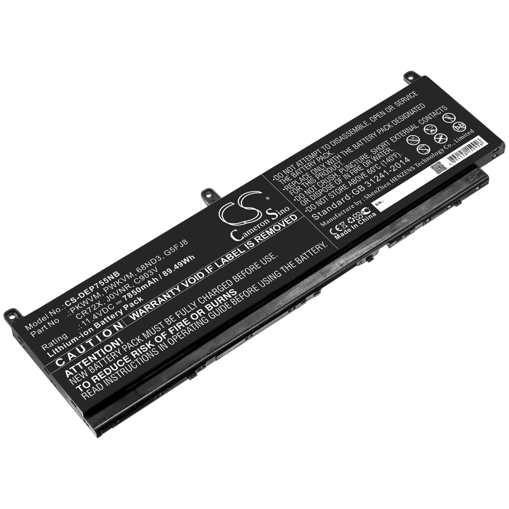 Notebook batterij DELL CS-DEP755NB