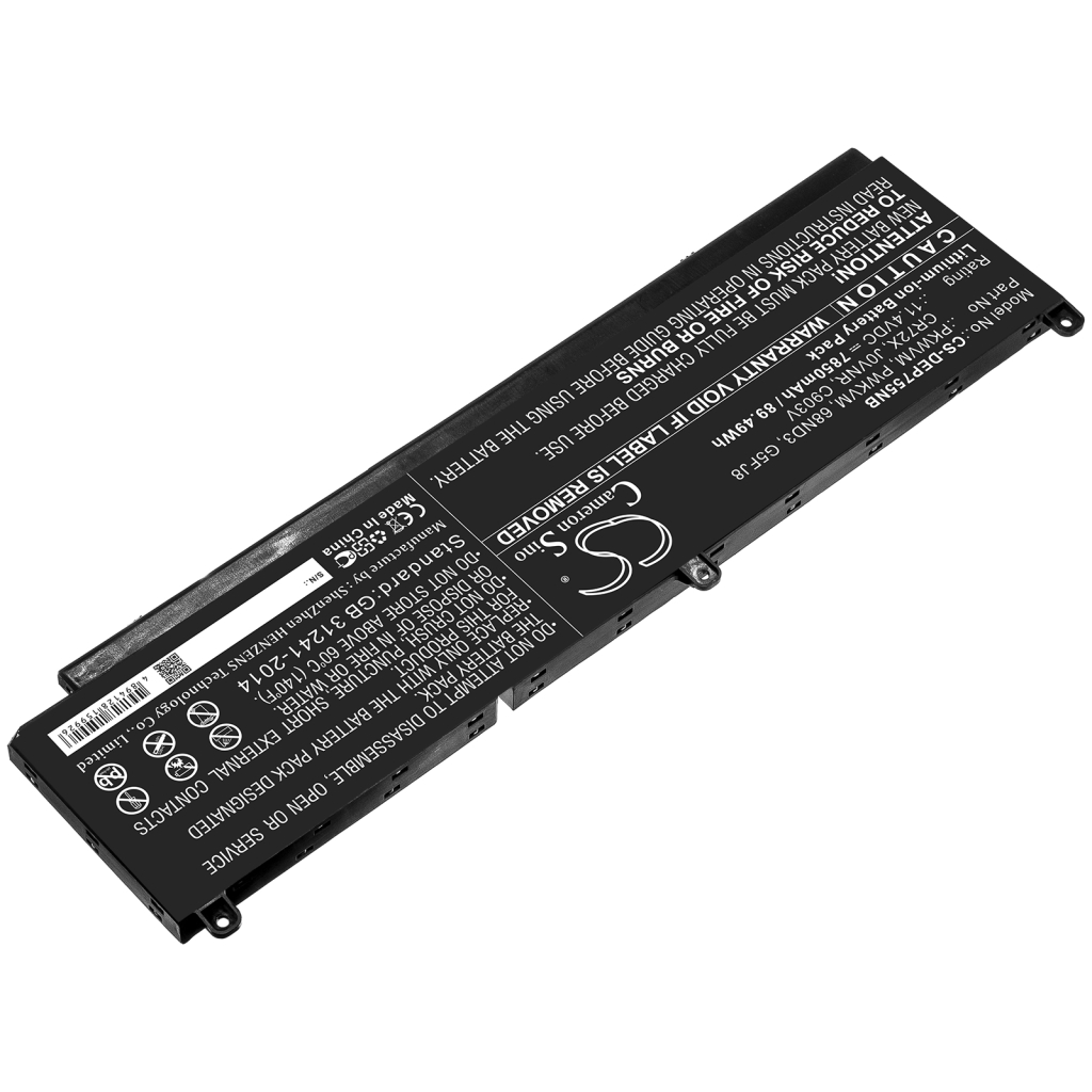 Notebook batterij DELL CS-DEP755NB