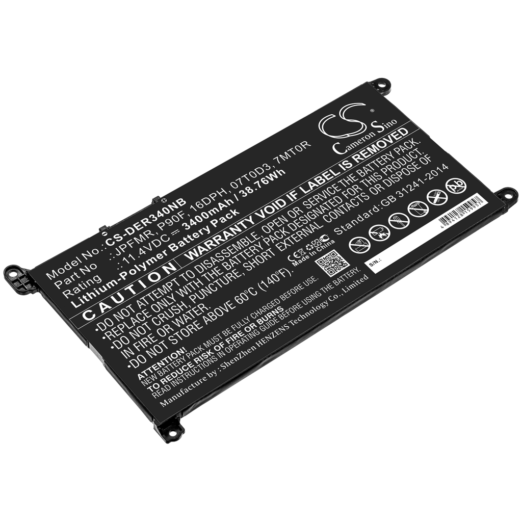 Notebook batterij DELL CS-DER340NB