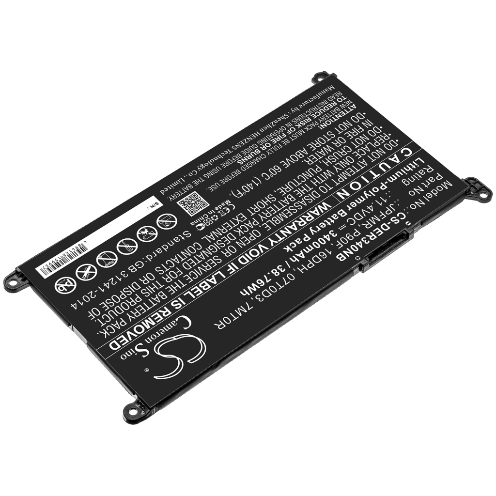 Notebook batterij DELL CS-DER340NB