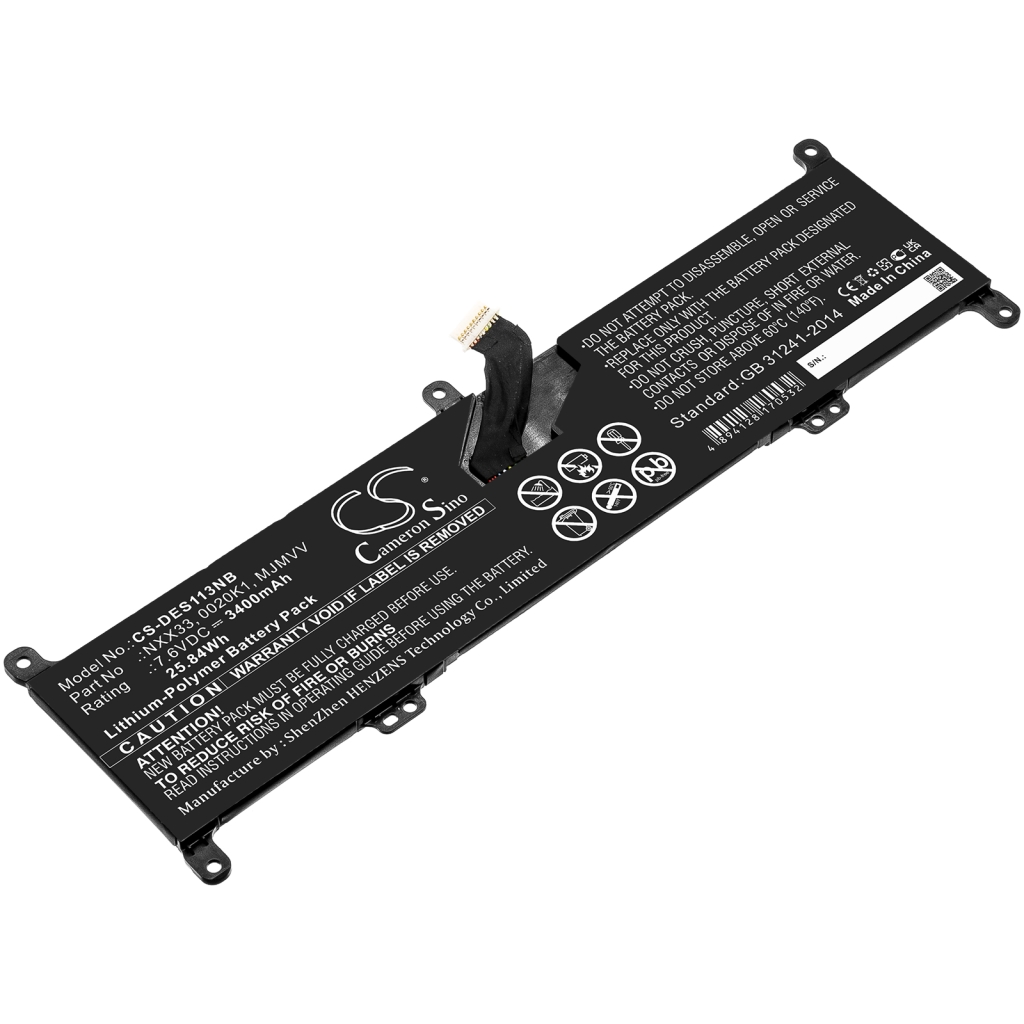 Notebook batterij DELL CS-DES113NB