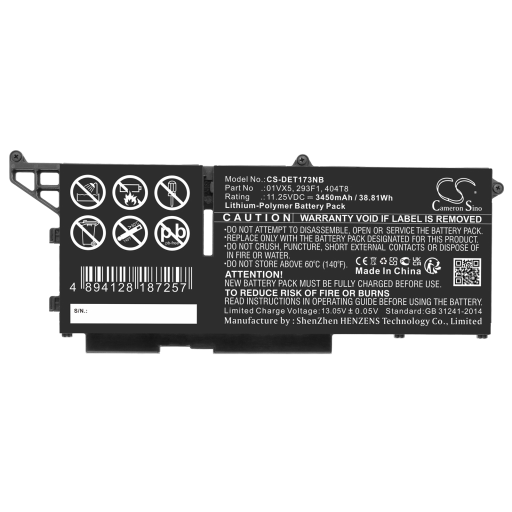 Notebook batterij DELL CS-DET173NB