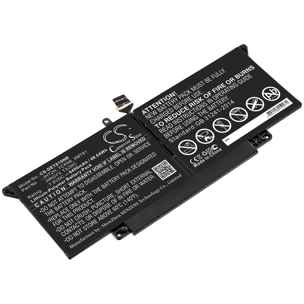 Notebook batterij DELL CS-DET810NB