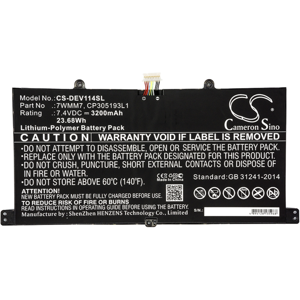 Batterijen Vervangt CP305193L1