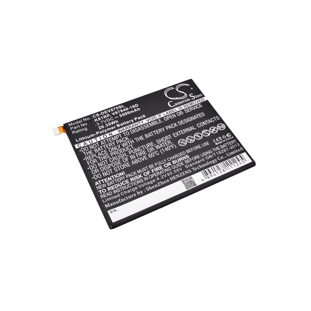 Tablet batterijen DELL CS-DEV870SL