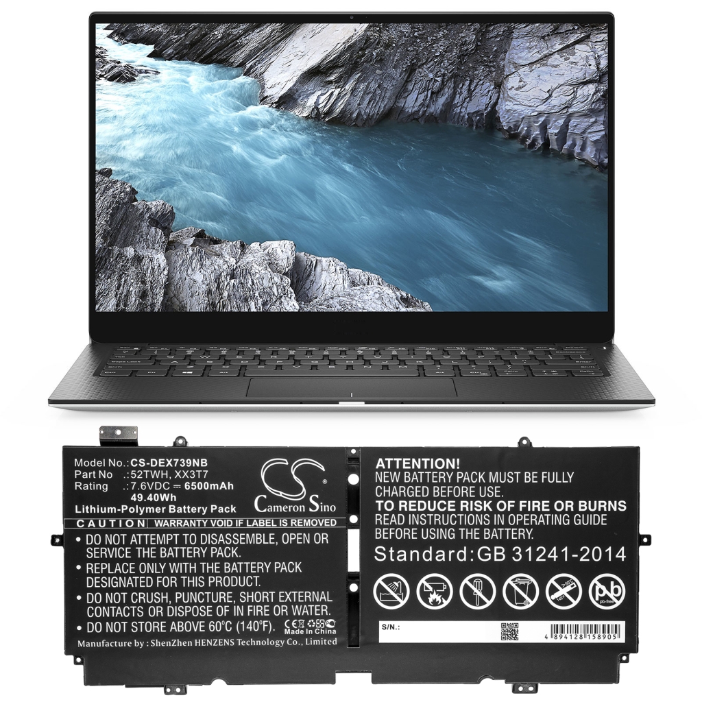 Notebook batterij DELL CS-DEX739NB