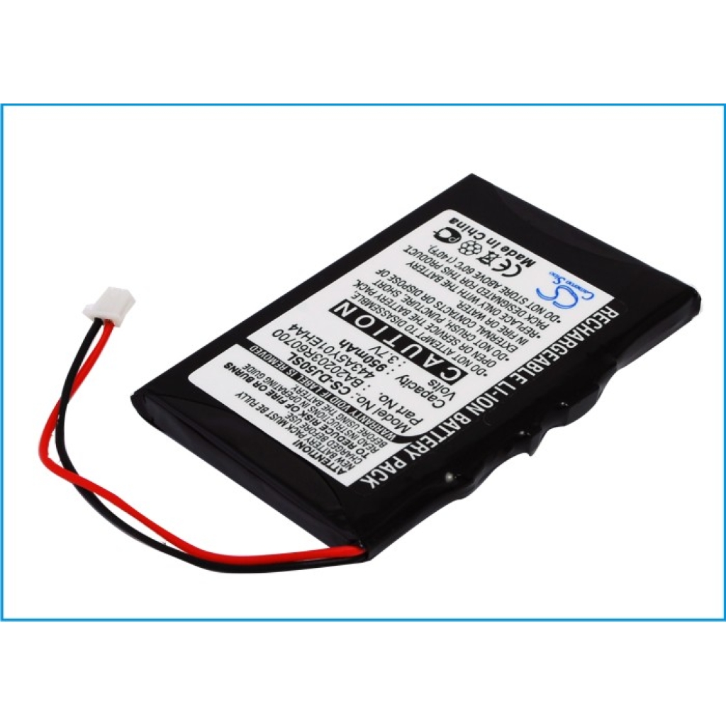 Batterij voor MP3, MP4, PMP DELL CS-DJ50SL