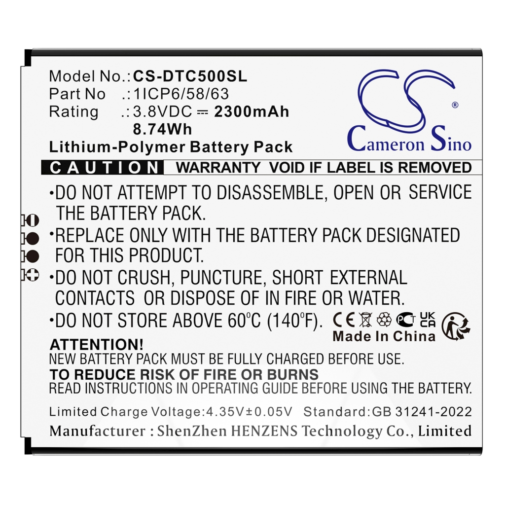 Printerbatterij Datecs CS-DTC500SL