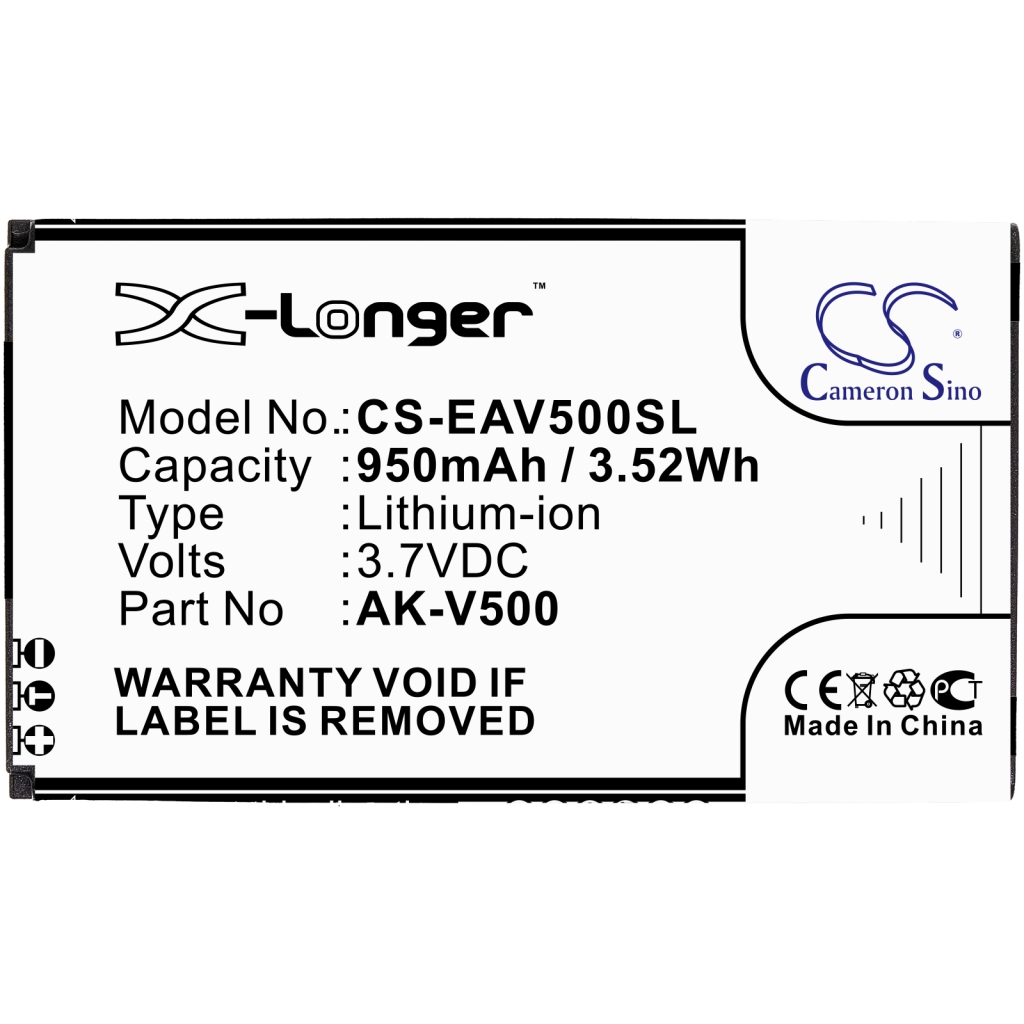 Batterijen Vervangt V500