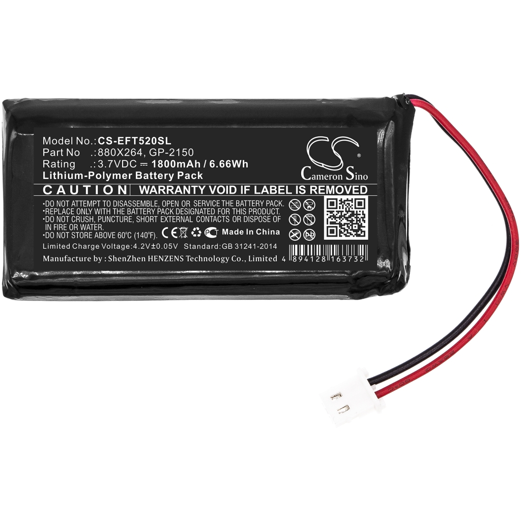 Batterijen Vervangt GP103045L180R