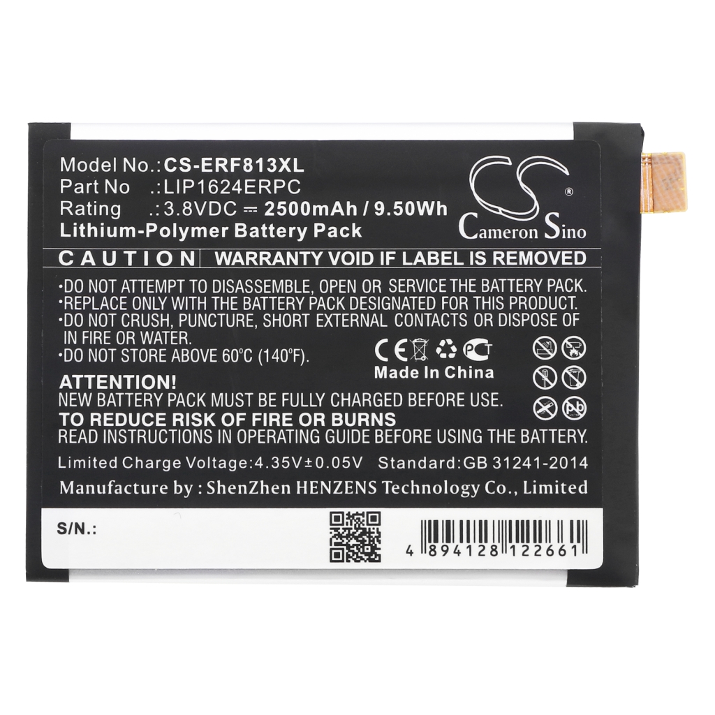 Batterij voor mobiele telefoon Sony CS-ERF813XL