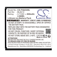 Compatibele batterijvervanging voor Fly BL6412