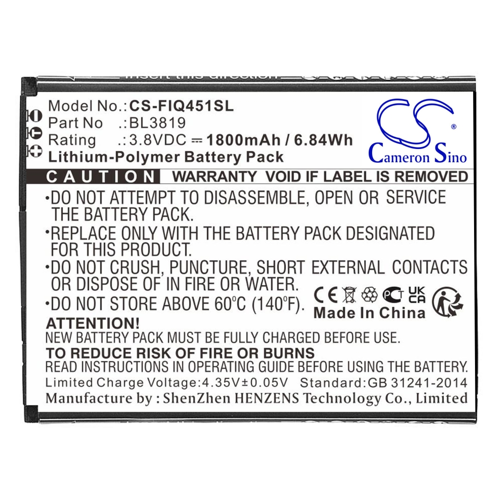 Batterijen Vervangt BL3819