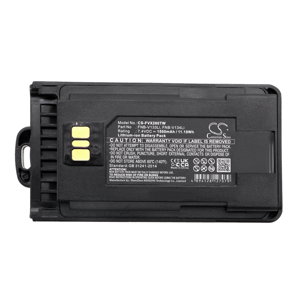 Batterij voor tweerichtingsradio Vertex EVX-531