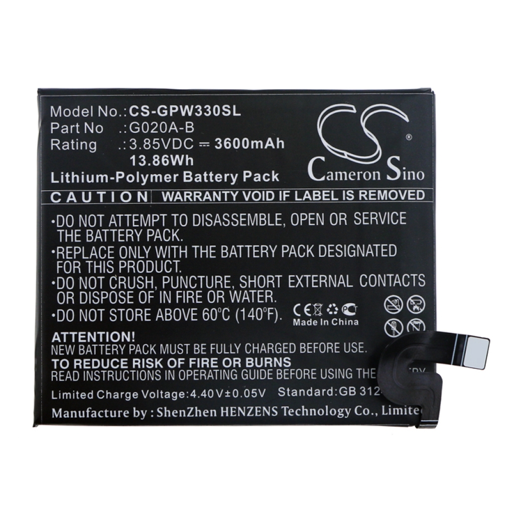 Batterij voor mobiele telefoon Google CS-GPW330SL