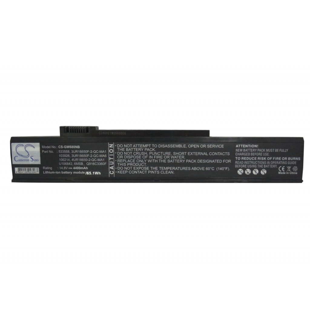 Notebook batterij Gateway CS-GW680NB